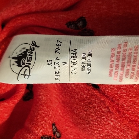 Disney Minnie Mouse Shift Dress with Pockets Red with Blackbows, Size:  XS/M - Picture 11 of 11